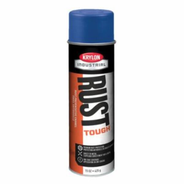 Krylon Rust Tough K00259008 Rust Preventative Acrylic Alkyd Enamel Paint, 15 oz Container, Liquid Form, Deep Blue, 30 to 35 sq-ft Coverage