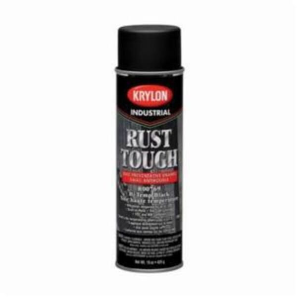 Krylon Rust Tough K00769 High Temperature Solvent Based Spray Paint, 20 oz Container, Liquid Form, Black, 25 sq-ft Coverage