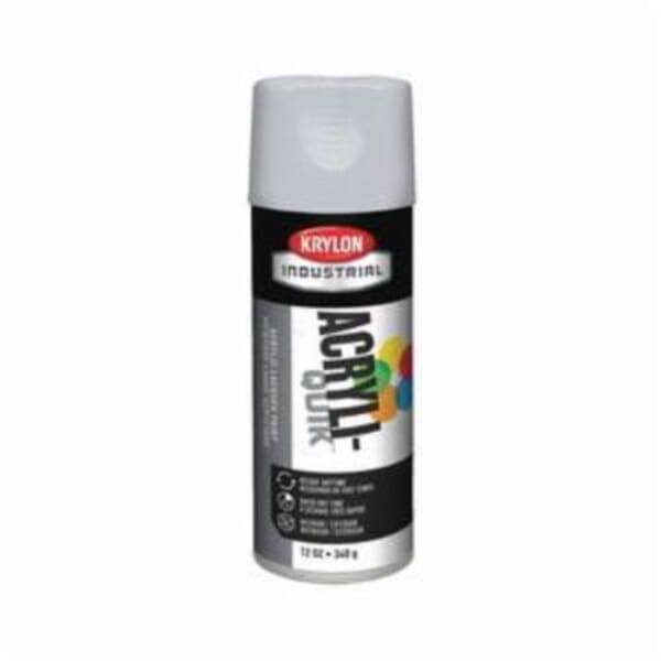 Krylon Acryli-Quik K01606A00 5-Ball Industrial Grade Spray Paint, 16 oz Container, Liquid Form, Pewter Gray, 15 to 20 sq-ft Coverage, 12 min at 77 deg F Curing