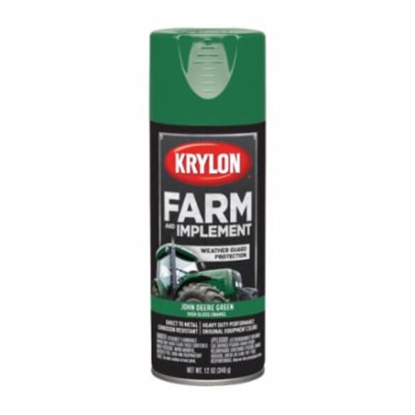 Krylon K01932000 Farm and Implement Paint, 16 oz Container, Liquid Form, John Deere Green, 20 to 25 sq-ft Coverage