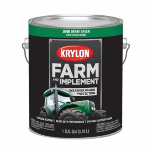 Krylon K01966000 Farm and Implement Paint, 1 gal Container, Liquid Form, John Deere Green, 20 to 25 sq-ft Coverage