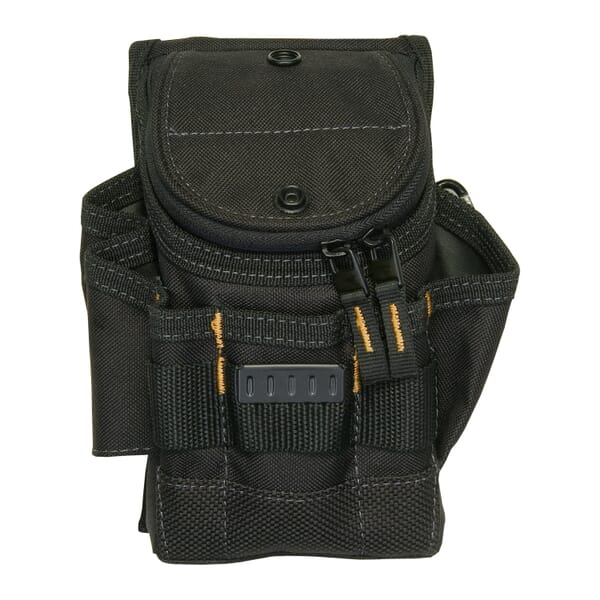 Kunys TOOL WORKS ZIPTOP EL1523 Small Utility Pouch, Polyester Fabric, Black