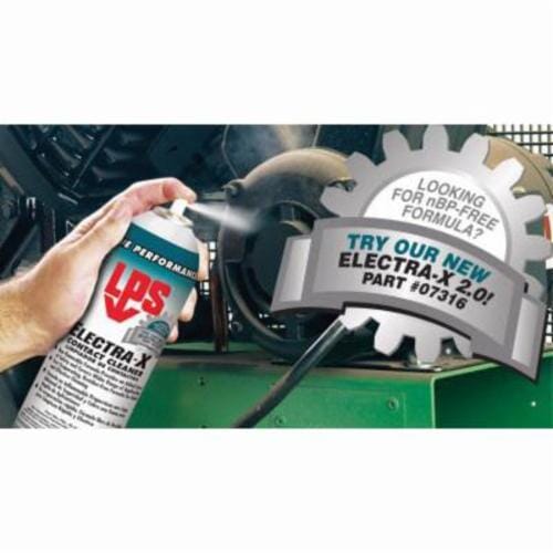 LPS 00816 Electra-X Fast Evaporating Electronics Cleaner, 16 oz Aerosol Can, Strong Odor/Scent, Clear Glass, Liquid Form