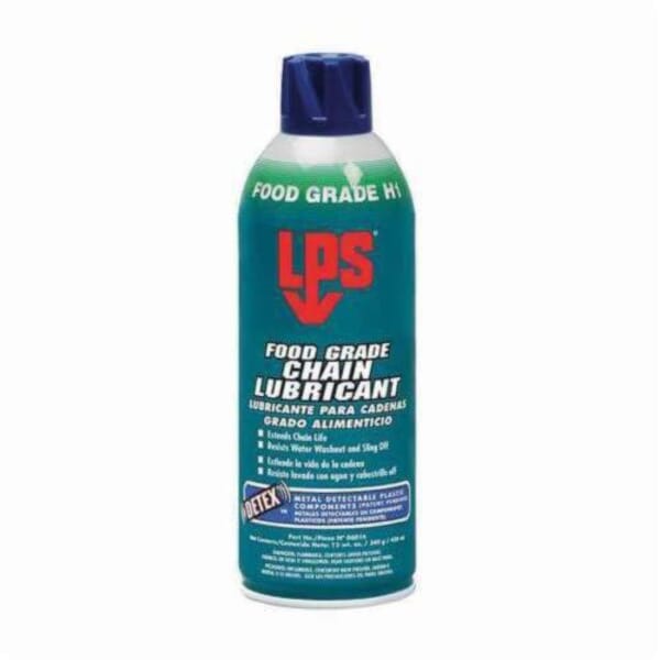 LPS 06016 Chain Lubricant With Detex, 16 oz Aerosol Can, Thick Liquid Form, Clear, 0.84 to 0.87 at 20 deg C