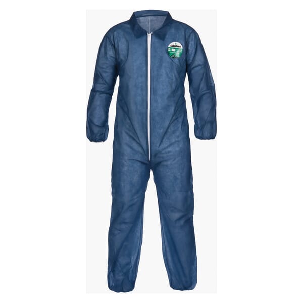 Lakeland Fire + Safety ZoneGard C2417N-3X Disposable Coverall, 3XL, Navy Blue, Spunbonded Polypropylene