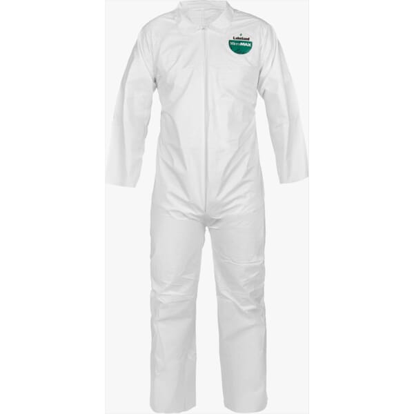 Lakeland Fire + Safety TG412-MD TG412 Disposable Coverall, White, MicroMax, 40 to 42 in Chest, 29 in L Inseam