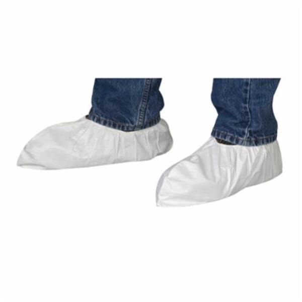 Lakeland Fire + Safety TG901-L/XL Disposable Shoe Cover, ASTM D3776, D5034, D5034, D5733, D5733, L to XL Fits Shoe, White, Elastic Closure, MicroMax Outsole