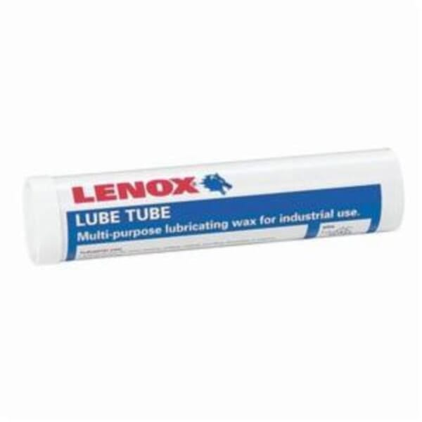 Lenox Lube Tube 68020LNX Biodegradable Multi-Purpose Grinding Lubricant Stick, 14.5 oz Tube, Slight Lime, Solid, White