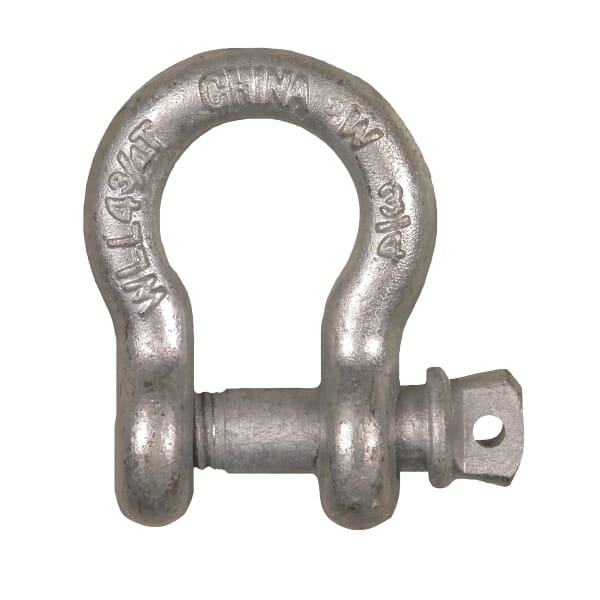 Lift-All 1SPASI Imported Screw Pin Shackle, 8.5 ton Load, 1 in, 1-1/8 in Dia, Galvanized