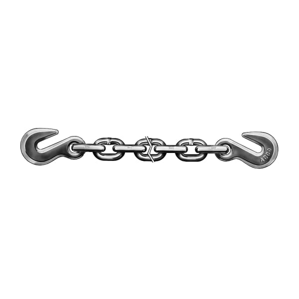 Lift-All 16006 Binder Chain, Clevis Grab Link, 3/8 in Trade, 43 Grade, 20 ft L, 5400 lb Load
