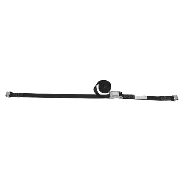 Lift-All LoadHugger 6A110 Tiedown With Cam Strap, 330 lb Working, 1000 lb Ultimate/Breaking Strength Load, 15 ft L, Flat Hook End Style