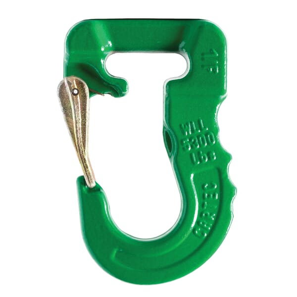 Lift-All Tuflex DCH2 Imported Direct Connect Hook, 5300 lb Vertical Capacity 0.3 ft L, Alloy Steel, Green