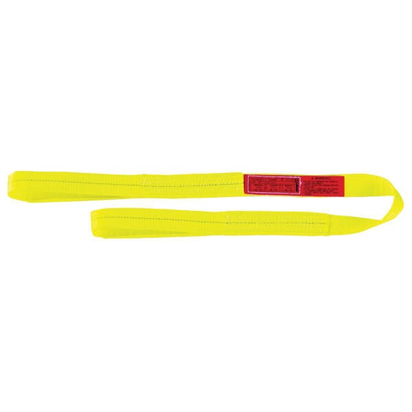 Lift-All Webmaster 1600 EE1802DFX20 Eye and Flat Eye Web Sling, 20 ft L x 2 in W, 3200 lb, Polyester