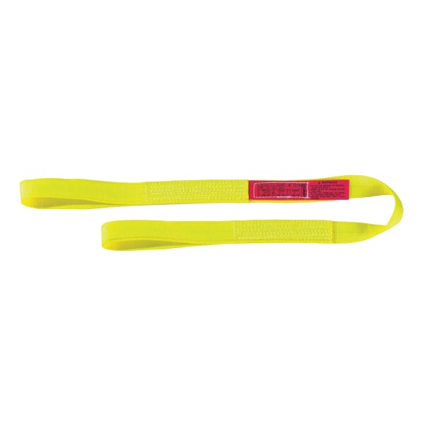 Lift-All Webmaster 1600 EE2802NFX18 Eye and Flat Eye Web Sling, 18 ft L x 2 in W, 6400 lb, Nylon