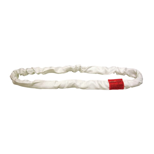 Lift-All Tuflex EN180X10 Endless Round Sling, 10 ft L, 16800 lb, Polyester, White