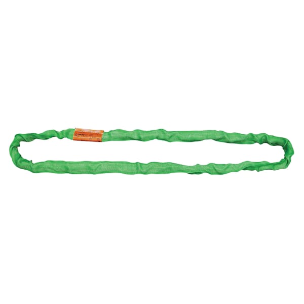 Lift-All Tuflex EN60X10 Endless Round Sling, 10 ft L, 5300 lb, Polyester, Green