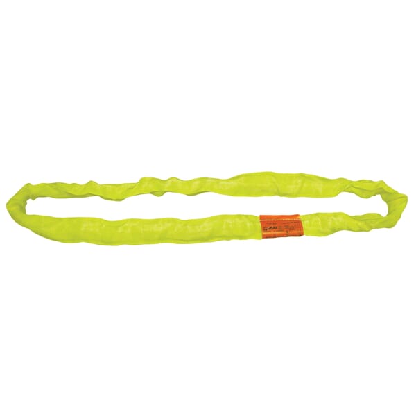 Lift-All Tuflex EN90X6 Endless Round Sling, 6 ft L, 8400 lb, Polyester, Yellow