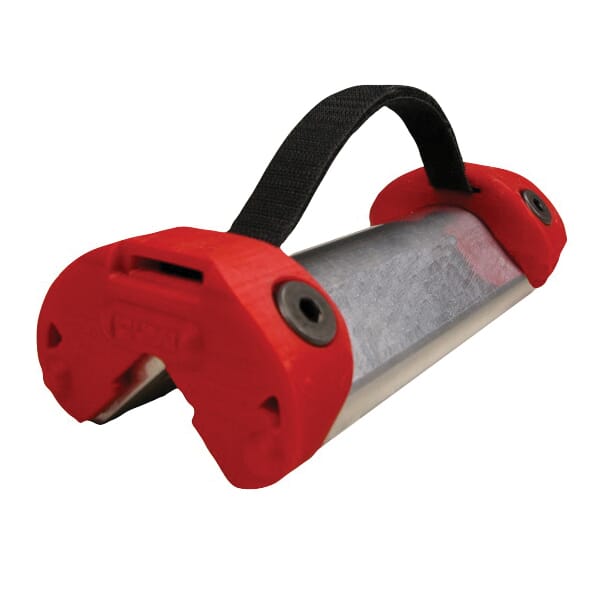 Lift-All SS14 Sling Shield Edge Protector, Aluminum Bar/Polycarbonate End Restraint, Red/Silver