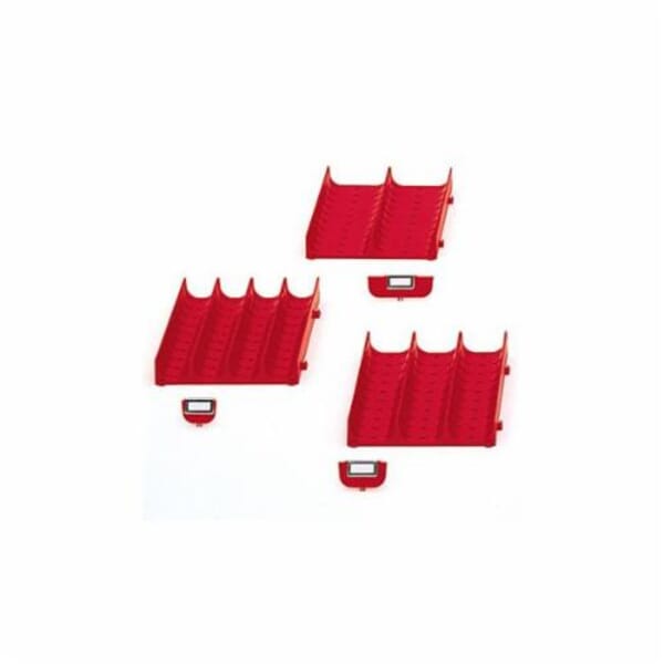 Lista STD-2 Slotted Grooved Tray Divider, 2-7/8 in W x 15/16 in H, For Use With SGT-2 Slotted Grooved Tray, Plastic, Red