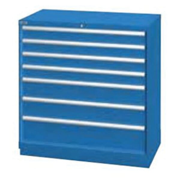 Lista XPRESS XSHS0900-0702-BB Counter Height Cabinet, 22-1/2 in L x 40-1/4 in W x 41-3/4 in H, 7 Drawers, Bright Blue