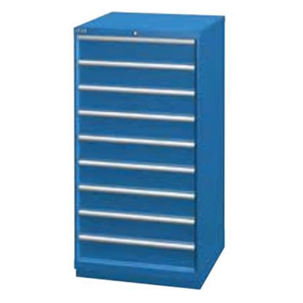 Lista XPRESS XSSC1350-0903-BB Eye Level Height Cabinet, 28-1/2 in L x 28-1/4 in W x 59-1/2 in H, 9 Drawers, Bright Blue
