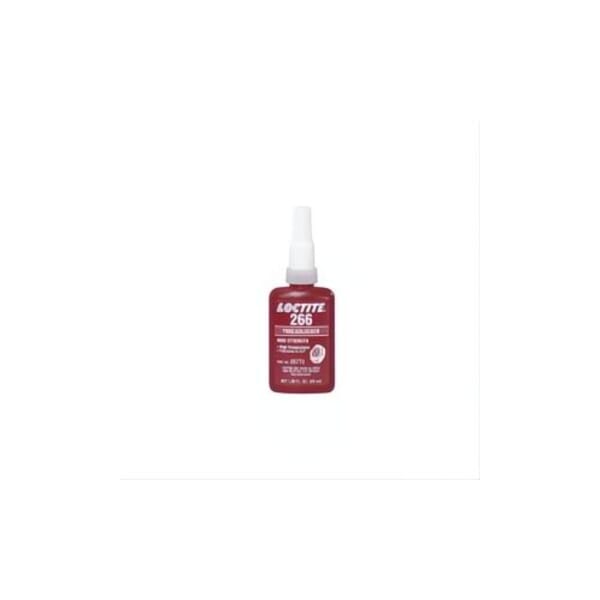 Loctite 232327 266 1-Part High Strength High Temperature Threadlocker, 10 mL Bottle, Liquid Form, Red/Orange
