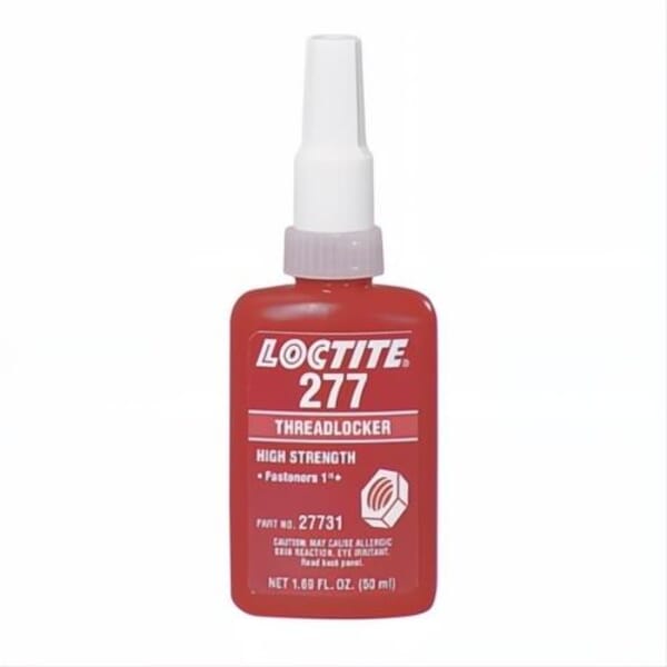 Loctite 277 High Strength Large Bolt Medium Viscosity Threadlocker, Liquid Form, Red