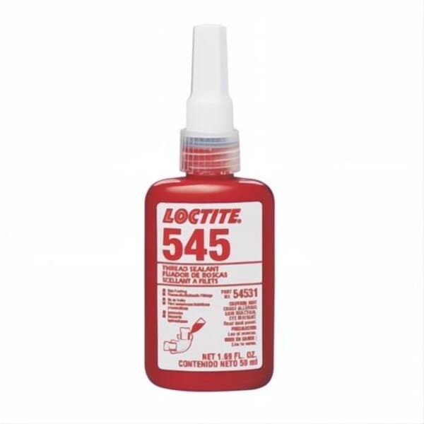 Loctite 135486 1-Part Hydraulic Pneumatic Pipe Thread Sealant, 50 mL Bottle, Purple