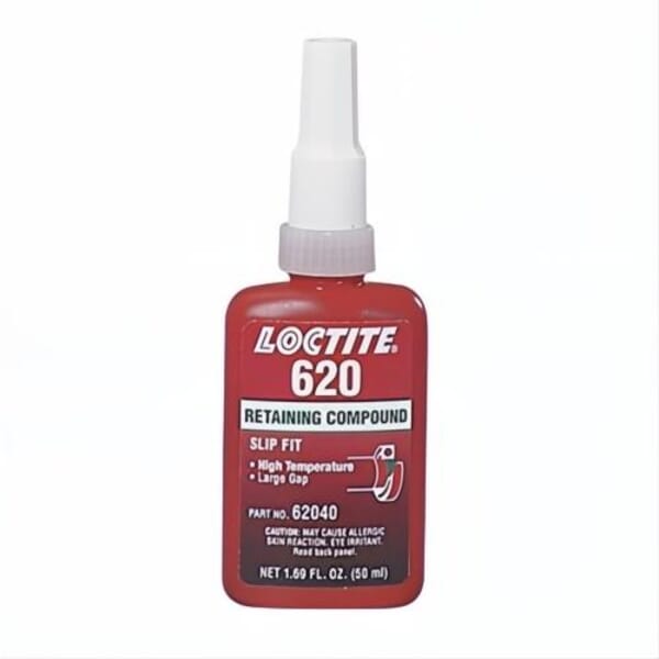 Loctite 135514 620 High Temperature Retaining Compound, 50 mL Bottle, Liquid, Green, 1.1599999999999999
