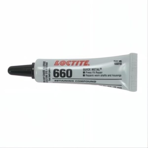 Loctite 209765 660 Quick-Metal Retaining Compound, 6 mL Tube, Liquid/Paste Form, Silver, 1.1000000000000001