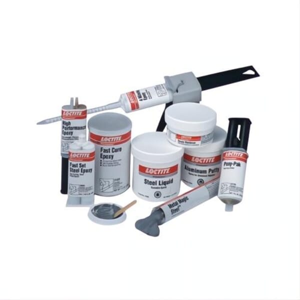 Loctite Fixmaster 219292 EA 3471 2-Part Steel Putty, 1 lb Tub, Paste Form, Gray/White, Part A: 2.6/Part B: 1.5