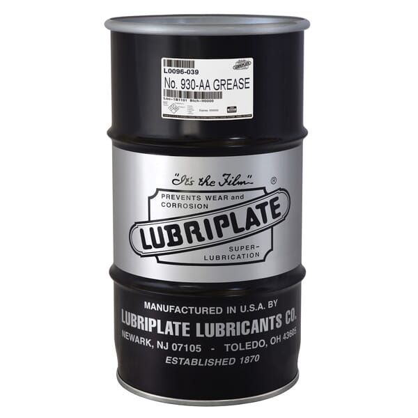 Lubriplate L0096-039 930-AA Multi-Purpose Grease, 120 lb Drum, Solid, Off-White, 0 to 370 deg F
