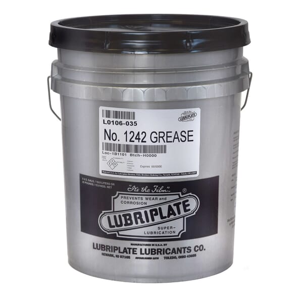 Lubriplate L0106-035 1242 Multi-Purpose Grease, 35 lb Pail, Solid, Off-White, 15 to 300 deg F