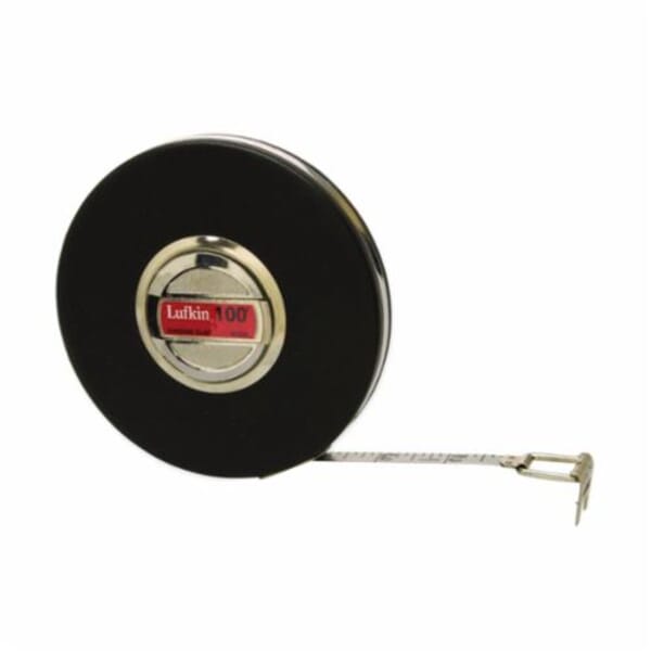 Crescent HC256 Leader Tape Measure, 100 ft L x 3/8 in W Blade, Steel Blade, Imperial Measuring System