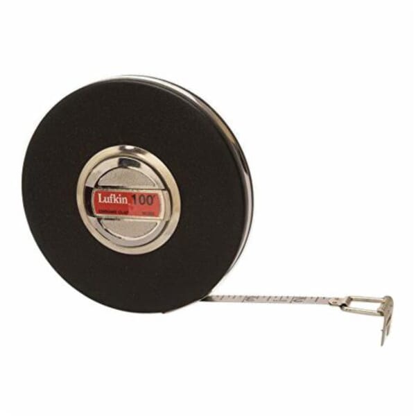Crescent HW226 Banner Tape Measure, 100 ft L x 3/8 in W Blade, Steel Blade, 1/8ths Graduation