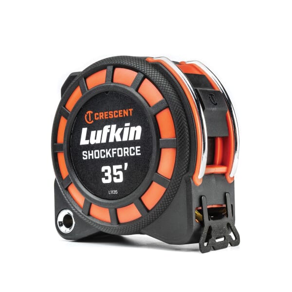 Crescent L1135 Shockforce 2-Sided Tape Measure, 35 ft L x 1-3/16 in W Blade, Steel Blade