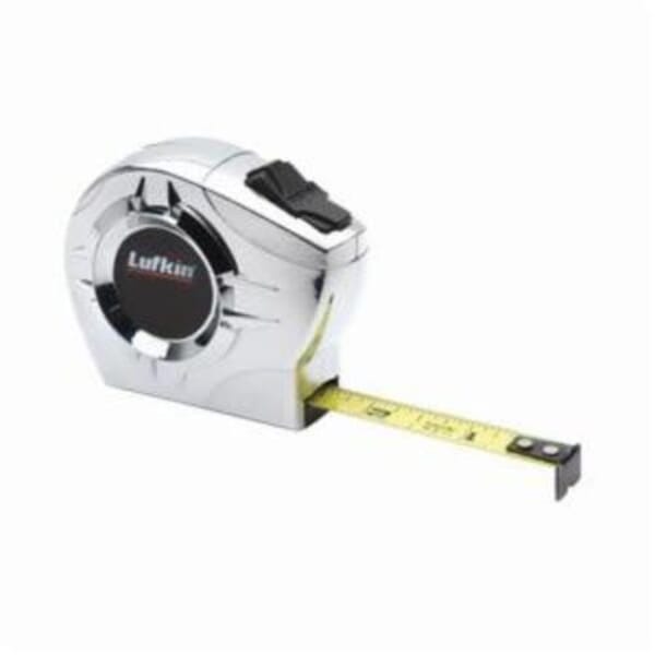 Crescent P2410CME P2000 Lightweight Tape Measure, 33 ft L x 1 in W Blade, Steel Blade, Imperial/Metric Measuring System