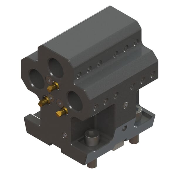 Lyndex-Nikken BMT65-BG10Z-MST 6-Output Axial Static Z-Axis Boring Bar Holder, BG10 Workpiece Side, 1 in Arbor/Shank