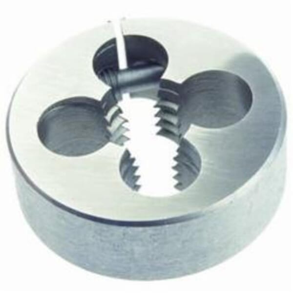 MORSE 31121 1190 Adjustable Round Split Threading Die, #6-32 UNC Thread, 3/8 in THK, 1 in OD Die, Carbon Steel