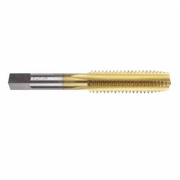 MORSE 92432 2046G General Purpose Straight Flute Hand Tap, Right Hand Cutting, 5/16-18 Thread, H3 Thread Limit, Bottoming Chamfer, 4 Flutes, TiN Coated, HSS