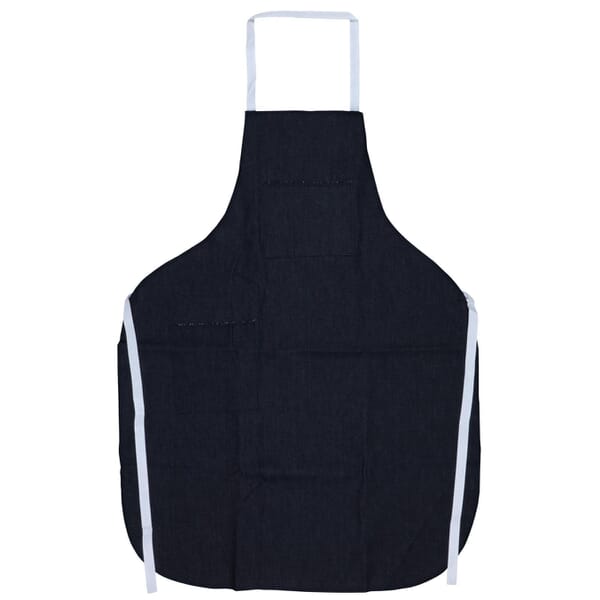MCR Safety 39836 General Purpose Bib Apron, Universal, 36 in L x 28 in W, Denim, Blue, 2 Pockets