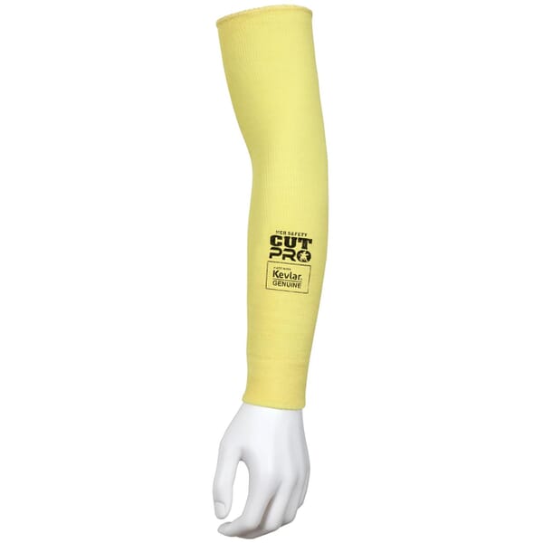 MCR Safety 9378E Economy Grade High Performance Cut-Resistant Sleeve, 18 in L x 7 ga THK, DuPont Kevlar/Polyester/Cotton, Yellow