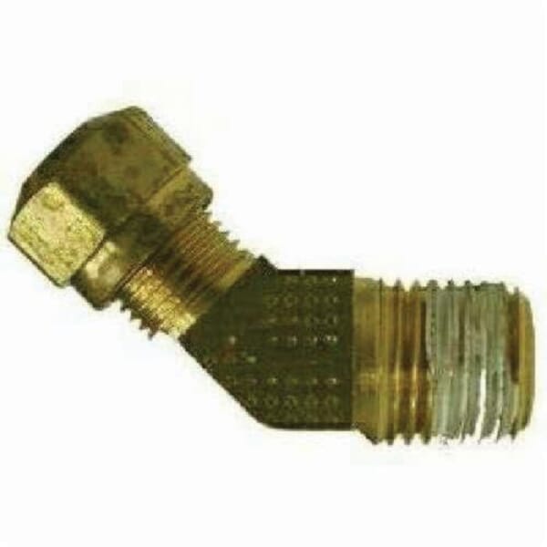 MMM 38151 Tube-to-Pipe Elbow, 3/8 x 1/4 in, Nylon AB x Male NPTF, CA360 Brass
