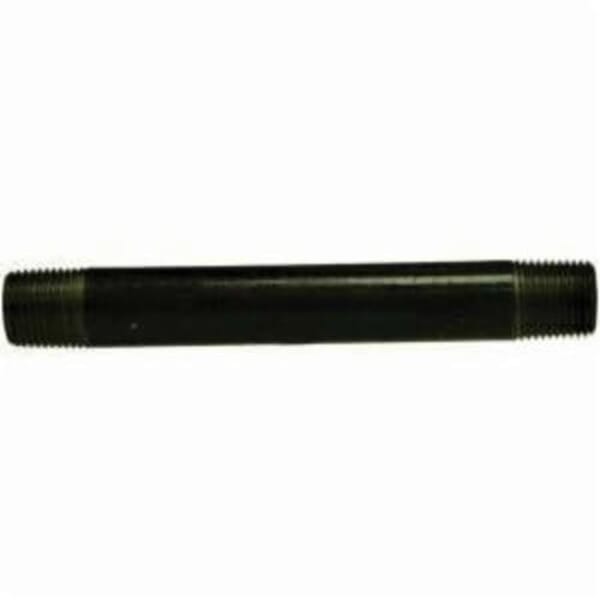 Midland Industries 57020 Standard Pipe Nipple, 1/4 in x 7/8 in Close L NPT, Steel, Black, SCH 40/STD, Seamless/Welded, Import