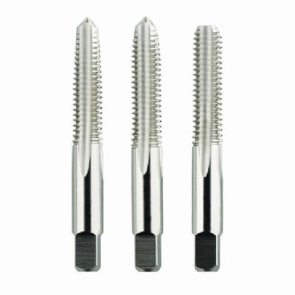 MORSE 32704 2046 Straight Flute Hand Tap Set, Right Hand Cutting, Bottoming/Plug/Taper Chamfer, H3 Thread Limit