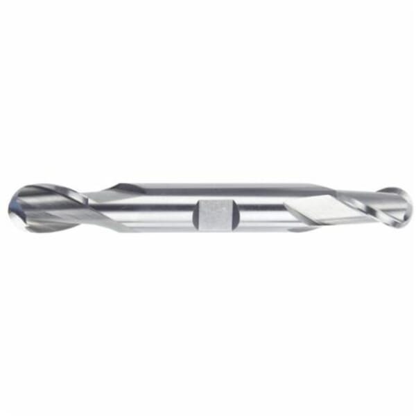 MORSE 96498 1889G Ball Nose Double End Regular Length End Mill, 5/16 in Dia Cutter, 9/16 in Length of Cut, 2 Flutes, 3/8 in Dia Shank, 3-1/8 in OAL, TiN Coated