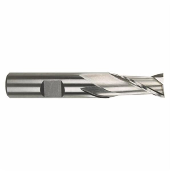 MORSE 43653 1898 Center Cutting Regular Length Single End End Mill, 1/4 in Dia Cutter, 1/2 in Length of Cut, 2 Flutes, 3/8 in Dia Shank, 2-5/16 in OAL, Bright