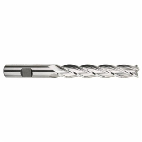 MORSE 43835 1901 Extra Long Length Non-Center Cutting Single End End Mill, 1-1/2 in Dia Cutter, 8 in Length of Cut, 6 Flutes, 1-1/4 in Dia Shank, 10-1/2 in OAL, Bright
