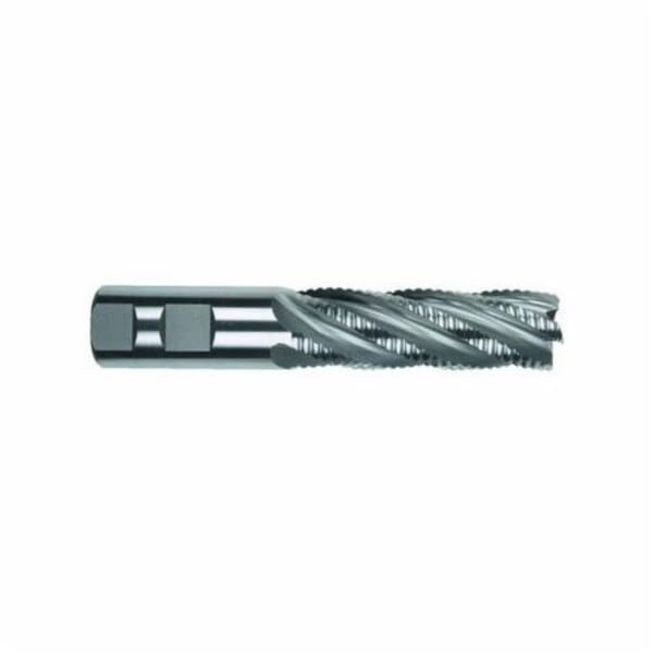 MORSE 44464 4593 Center Cutting Regular Length Single End Roughing End Mill, 1/4 in Dia Cutter, 5/8 in Length of Cut, 3 Flutes, 3/8 in Dia Shank, 2-7/16 in OAL, Bright