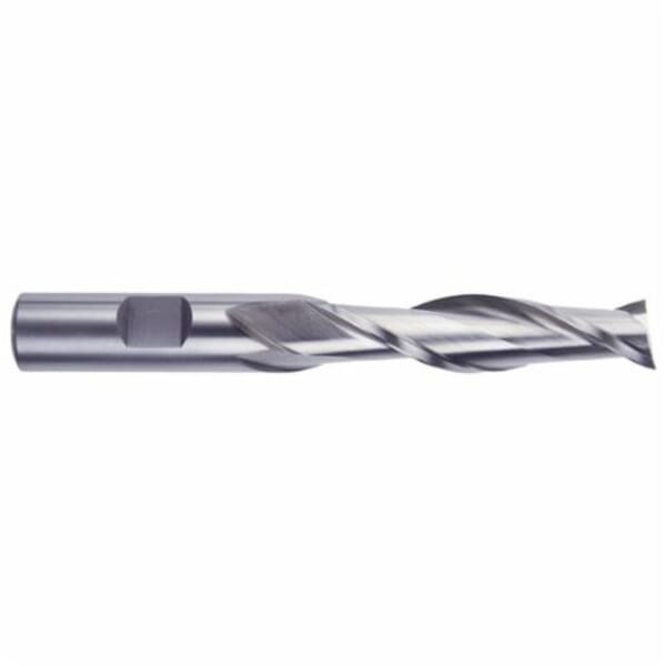 MORSE 43003 4599 Center Cutting Long Length Single End End Mill, 1/4 in Dia Cutter, 1-1/4 in Length of Cut, 2 Flutes, 3/8 in Dia Shank, 3-1/16 in OAL, Bright